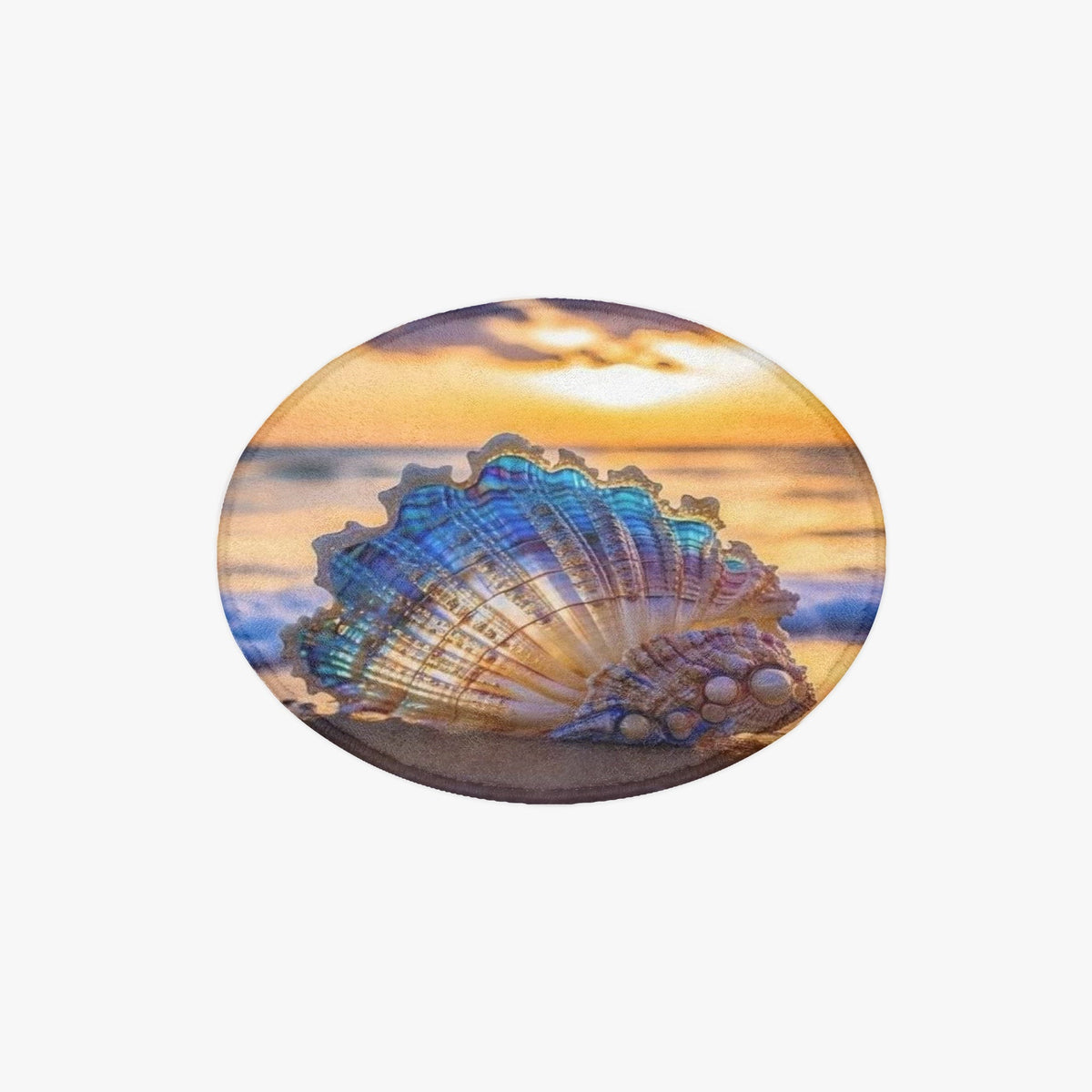 Shell Shaped Rug Extra Large Large Shell Round Rug ,Bedroom rugs, – littlebuddhavibes