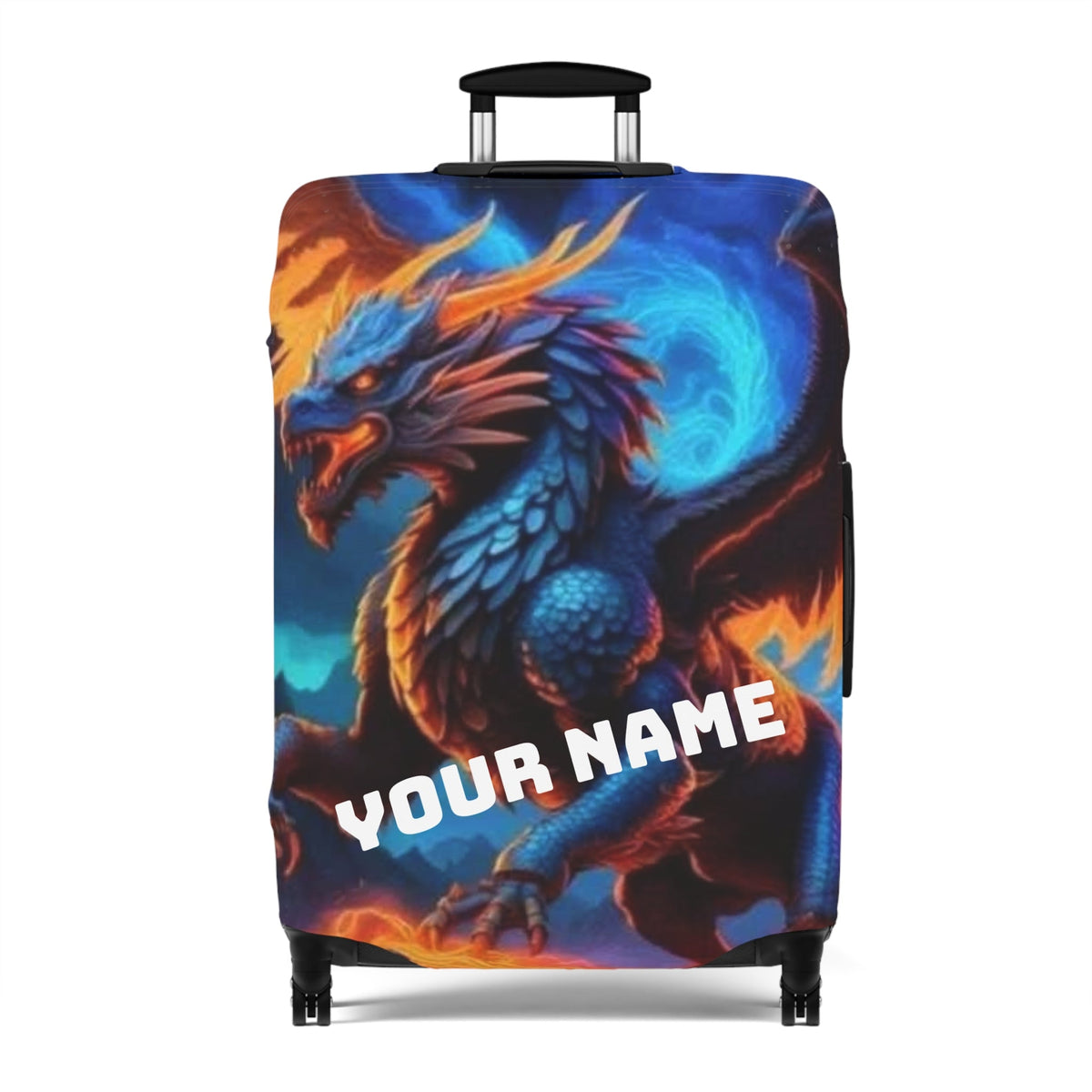 Personalized Fiery Dragon Design Luggage Cover – littlebuddhavibes